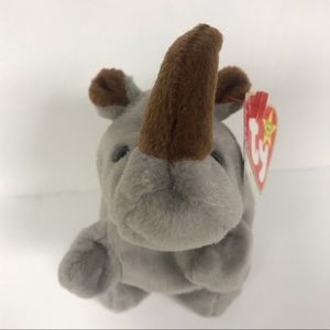 “LIKE NEW” “SPIKE” TY BEANIE BABIES RHINO W/TAG
